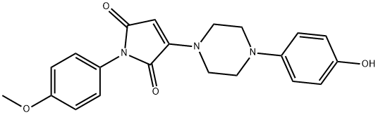 3-[4-(4-HYDROXYPHENYL)PIPERAZIN-1-YL]-1-(4-METHOXYPHENYL)-1H-PYRROLE-2,5-DIONE Struktur