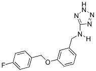 N-(3-((4-FLUOROBENZYL)OXY)BENZYL)-2H-TETRAZOL-5-AMINE Struktur