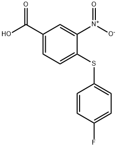 4-(4-FLUORO-PHENYLSULFANYL)-3-NITRO-BENZOIC ACID Struktur