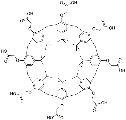 5,11,17,23,29,35,41,47-P-TERT-BUTYL-49,50,51,52,53,54,55,56-OCTAKIS[(CARBOXY)-METHOXY]-CALIX[8]ARENE Struktur