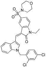 (Z)-3-((1-(2,4-DICHLOROBENZYL)-1H-INDOL-3-YL)METHYLENE)-1-ETHYL-5-(MORPHOLINOSULFONYL)INDOLIN-2-ONE Struktur