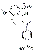 4-(4-[(3,4-DIMETHOXYPHENYL)SULFONYL]PIPERAZIN-1-YL)BENZOIC ACID Struktur