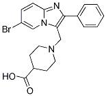 1-(6-BROMO-2-PHENYL-IMIDAZO[1,2-A]PYRIDIN-3-YLMETHYL)-PIPERIDINE-4-CARBOXYLIC ACID Struktur