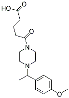 5-(4-[1-(4-METHOXYPHENYL)ETHYL]PIPERAZIN-1-YL)-5-OXOPENTANOIC ACID Struktur