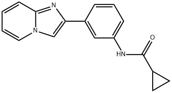 N-(3-IMIDAZO[1,2-A]PYRIDIN-2-YLPHENYL)CYCLOPROPANECARBOXAMIDE Struktur