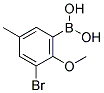 3-BROMO-5-METHYL-2-METHOXYPHENYLBORONIC ACID Struktur