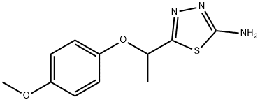 5-[1-(4-METHOXY-PHENOXY)-ETHYL]-[1,3,4]THIADIAZOL-2-YLAMINE Struktur