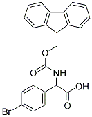 (4-BROMO-PHENYL)-[(9H-FLUOREN-9-YLMETHOXYCARBONYLAMINO)]-ACETIC ACID Struktur