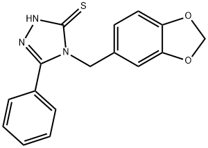 4-BENZO[1,3]DIOXOL-5-YLMETHYL-5-PHENYL-4H-[1,2,4]TRIAZOLE-3-THIOL Struktur