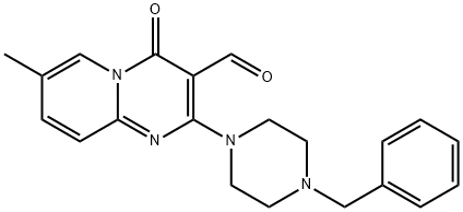 2-(4-BENZYL-PIPERAZIN-1-YL)-7-METHYL-4-OXO-4H-PYRIDO[1,2-A]PYRIMIDINE-3-CARBALDEHYDE Struktur