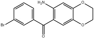 (7-AMINO-2,3-DIHYDRO-BENZO[1,4]DIOXIN-6-YL)-(3-BROMO-PHENYL)-METHANONE Struktur