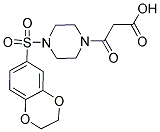 3-[4-(2,3-DIHYDRO-1,4-BENZODIOXIN-6-YLSULFONYL)PIPERAZIN-1-YL]-3-OXOPROPANOIC ACID Struktur