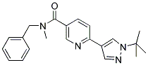 N-BENZYL-6-(1-TERT-BUTYL-1H-PYRAZOL-4-YL)-N-METHYLNICOTINAMIDE Struktur