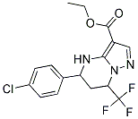 5-(4-CHLORO-PHENYL)-7-TRIFLUOROMETHYL-4,5,6,7-TETRAHYDRO-PYRAZOLO[1,5-A]PYRIMIDINE-3-CARBOXYLIC ACID ETHYL ESTER Structure