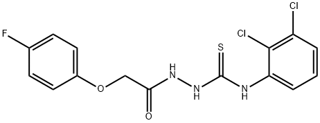 1-(2-(4-FLUOROPHENOXY)ACETYL)-4-(2,3-DICHLOROPHENYL)THIOSEMICARBAZIDE Struktur