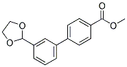 METHYL 3'-(1,3-DIOXOLAN-2-YL)[1,1'-BIPHENYL]-4-CARBOXYLATE Struktur