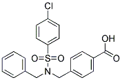 4-[[BENZYL-(4-CHLORO-BENZENESULFONYL)-AMINO]-METHYL]-BENZOIC ACID Struktur