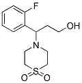 4-[1-(2-FLUOROPHENYL)-3-HYDROXYPROPYL]-1LAMBDA6,4-THIAZINANE-1,1-DIONE Struktur