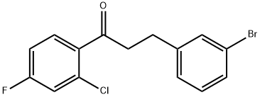 3-(3-BROMOPHENYL)-2'-CHLORO-4'-FLUOROPROPIOPHENONE Struktur