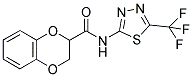 N-[5-(TRIFLUOROMETHYL)-1,3,4-THIADIAZOL-2-YL]-2,3-DIHYDRO-1,4-BENZODIOXINE-2-CARBOXAMIDE Struktur