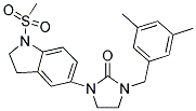 1-(3,5-DIMETHYL-BENZYL)-3-(1-METHANESULFONYL-2,3-DIHYDRO-1H-INDOL-5-YL)-IMIDAZOLIDIN-2-ONE Struktur