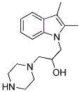 1-(2,3-DIMETHYL-INDOL-1-YL)-3-PIPERAZIN-1-YL-PROPAN-2-OL Struktur