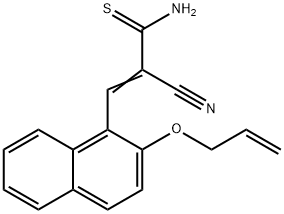 3-[2-(ALLYLOXY)-1-NAPHTHYL]-2-CYANO-2-PROPENETHIOAMIDE Struktur