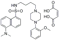 N-(4-[4-(2-METHOXYPHENYL)-PIPERAZIN-1-YL]-BUTYL-5-(DIMETHYLAMINO)-NAPTHALENE-1-SULFONAMIDE MALEATE Struktur