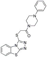 3-([2-OXO-2-(4-PHENYLPIPERAZIN-1-YL)ETHYL]THIO)[1,2,4]TRIAZOLO[3,4-B][1,3]BENZOTHIAZOLE Struktur