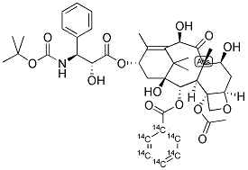 DOCETAXEL-[2-BENZOYL, RING-14C(U)] Struktur