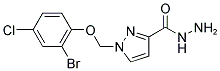 1-(2-BROMO-4-CHLORO-PHENOXYMETHYL)-1 H-PYRAZOLE-3-CARBOXYLIC ACID HYDRAZIDE Struktur