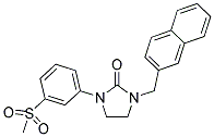 1-[3-(METHYLSULFONYL)PHENYL]-3-(2-NAPHTHYLMETHYL)IMIDAZOLIDIN-2-ONE Structure