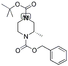 (S)-2-METHYLPIPERAZINE-1,4-DICARBOXYLIC ACID 1-BENZYL ESTER 4-TERT-BUTYL ESTER Struktur