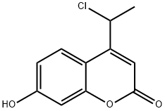 4-(1-CHLOROETHYL)-7-HYDROXY-2H-CHROMEN-2-ONE Struktur