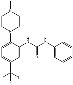 N-[2-(4-METHYLPIPERAZINO)-5-(TRIFLUOROMETHYL)PHENYL]-N'-PHENYLUREA Struktur