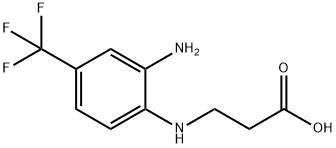 3-[2-AMINO-4-(TRIFLUOROMETHYL)ANILINO]PROPANOIC ACID Struktur