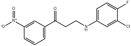 3-(3-CHLORO-4-FLUOROANILINO)-1-(3-NITROPHENYL)-1-PROPANONE Struktur