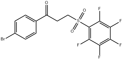 1-(4-BROMOPHENYL)-3-[(2,3,4,5,6-PENTAFLUOROPHENYL)SULFONYL]-1-PROPANONE Struktur