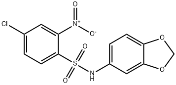 BENZO[3,4-D]1,3-DIOXOLEN-5-YL((4-CHLORO-2-NITROPHENYL)SULFONYL)AMINE Struktur