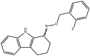 2,3,4,9-TETRAHYDRO-1H-CARBAZOL-1-ONE O-(2-FLUOROBENZYL)OXIME Struktur