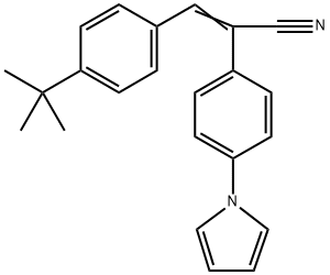 (Z)-3-[4-(TERT-BUTYL)PHENYL]-2-[4-(1H-PYRROL-1-YL)PHENYL]-2-PROPENENITRILE Struktur