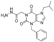 (3-BENZYL-7-ISOBUTYL-2,6-DIOXO-2,3,6,7-TETRAHYDRO-PURIN-1-YL)-ACETIC ACID HYDRAZIDE Struktur