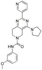 2-PYRIDIN-3-YL-4-PYRROLIDIN-1-YL-7,8-DIHYDRO-5H-PYRIDO[4,3-D]PYRIMIDINE-6-CARBOXYLIC ACID (3-METHOXY-PHENYL)-AMIDE Struktur