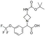 (3-TERT-BUTOXYCARBONYLAMINO-AZETIDIN-1-YL)-(3-TRIFLUOROMETHOXY-PHENYL)-ACETIC ACID Struktur