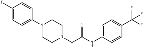 2-[4-(4-FLUOROPHENYL)PIPERAZINO]-N-[4-(TRIFLUOROMETHYL)PHENYL]ACETAMIDE Struktur