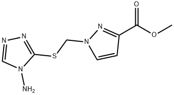 1-(4-AMINO-4 H-[1,2,4]TRIAZOL-3-YLSULFANYLMETHYL)-1 H-PYRAZOLE-3-CARBOXYLIC ACID METHYL ESTER Struktur