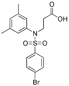 3-[(4-BROMO-BENZENESULFONYL)-(3,5-DIMETHYL-PHENYL)-AMINO]-PROPIONIC ACID Struktur