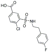 4-CHLORO-3-[2-(4-FLUORO-PHENYL)-ETHYLSULFAMOYL]-BENZOIC ACID Struktur