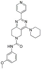 4-PIPERIDIN-1-YL-2-PYRIDIN-4-YL-7,8-DIHYDRO-5H-PYRIDO[4,3-D]PYRIMIDINE-6-CARBOXYLIC ACID (3-METHOXY-PHENYL)-AMIDE Struktur