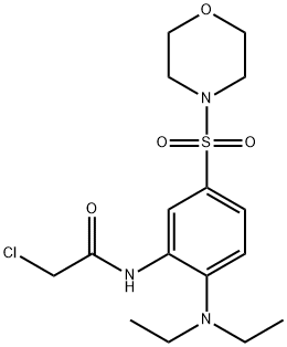 2-CHLORO-N-[2-DIETHYLAMINO-5-(MORPHOLINE-4-SULFONYL)-PHENYL]-ACETAMIDE Struktur